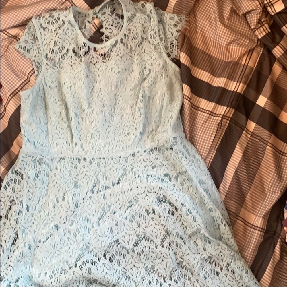 Lace knee length dress